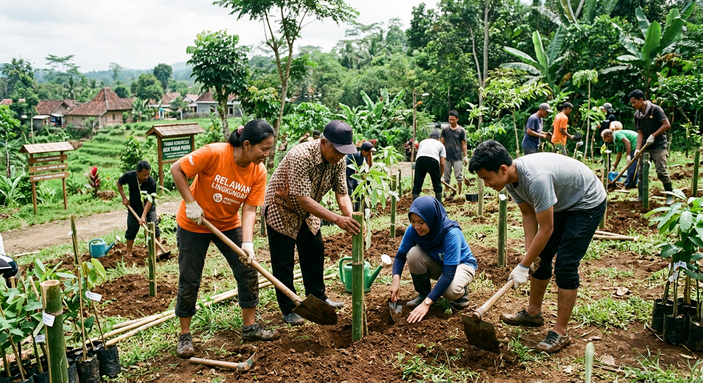 LIVESGP 5D Hijau - Program lingkungan seperti gotong royong, penanaman pohon, dan edukasi pelestarian lingkungan.